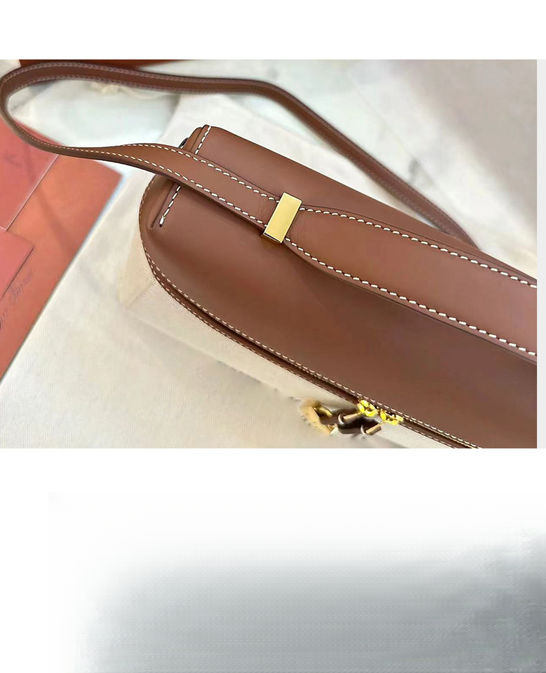 Borsa a tracolla originale, cerniera in pelle, pelle in microfibra, fibbia obliqua dorata_voghion.com